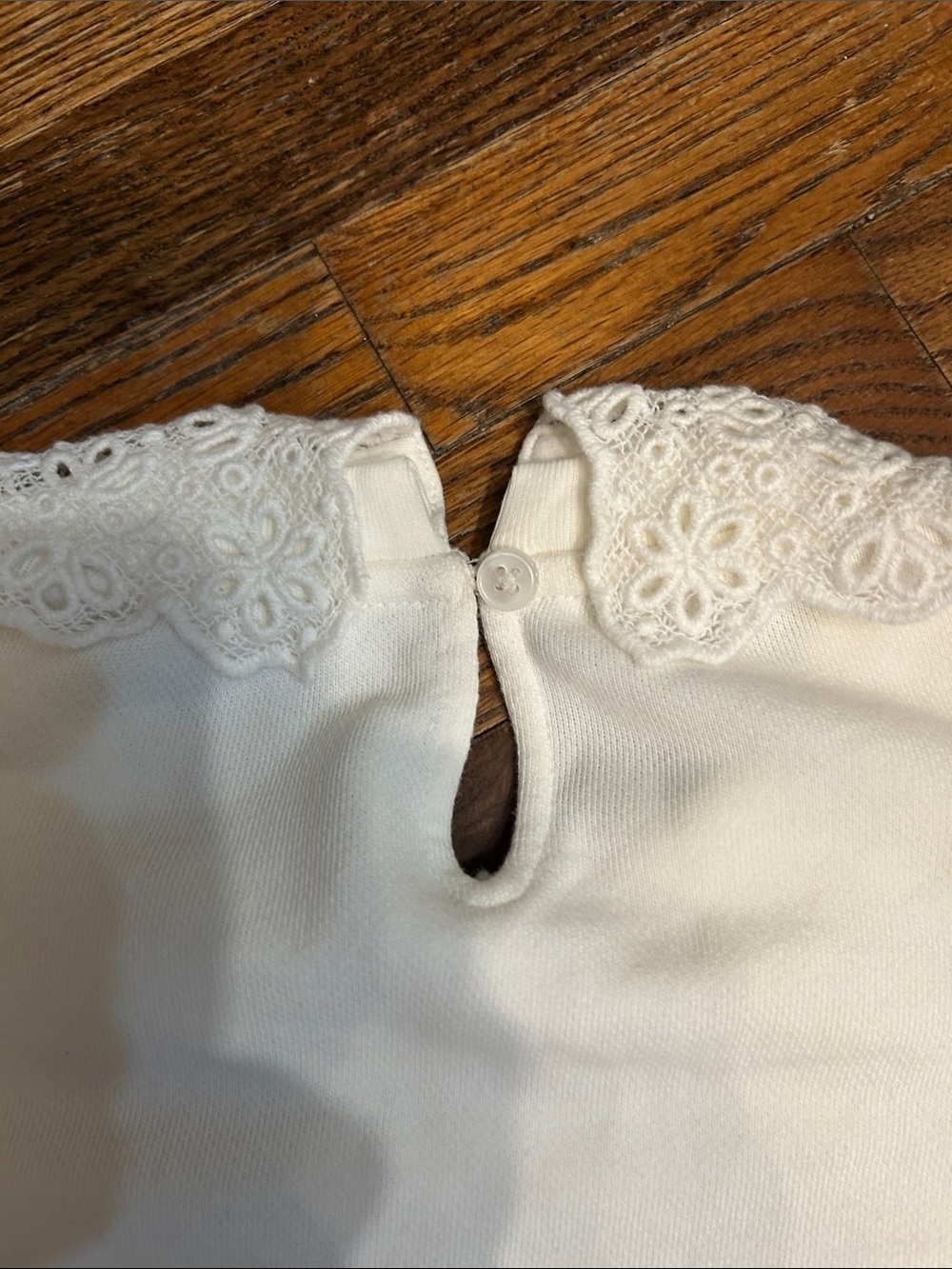 J. Crew White Lace-Collar lightweight Sweatshirt - Picture 11 of 11